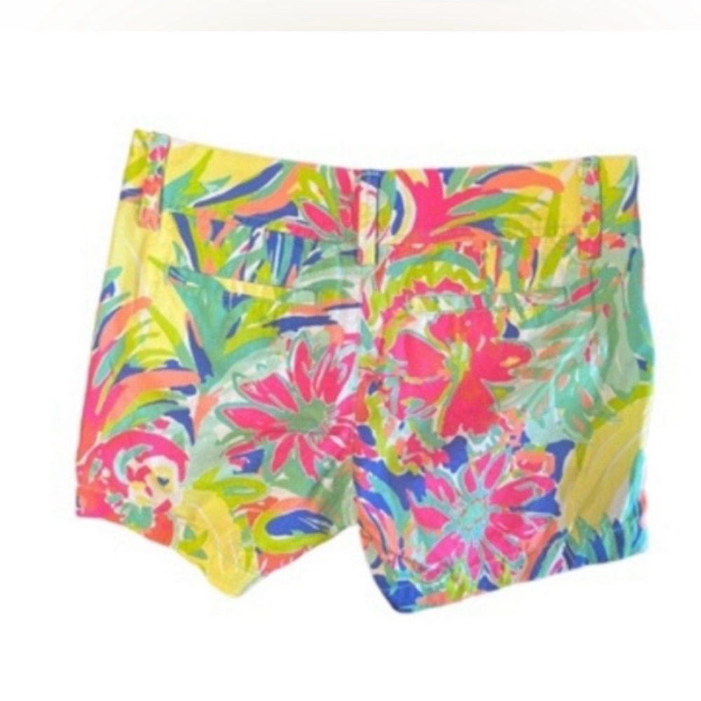 Lilly Pulitzer Colorful Floral Women's Shorts EUC - Picture 2 of 6